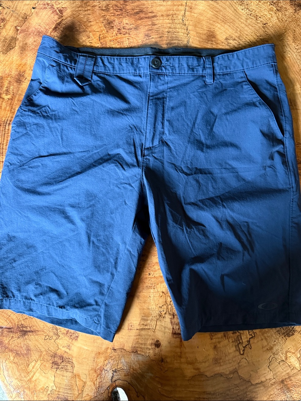 Oakley Men's Deep Blue Flat-Front Performance Shorts